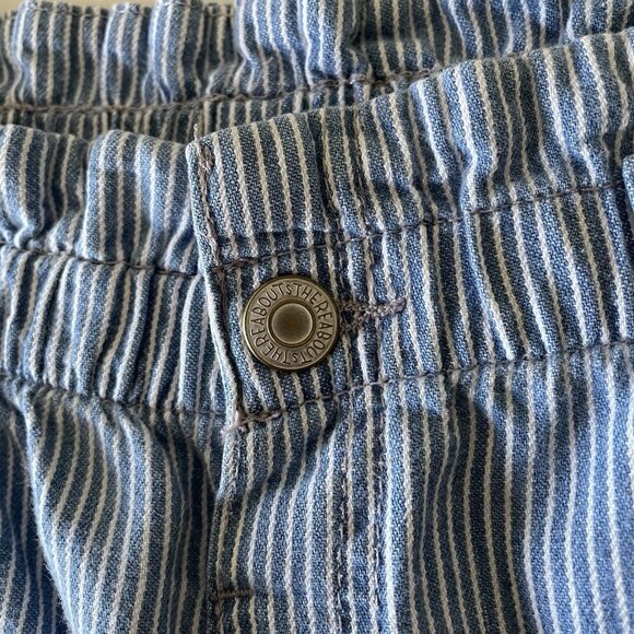 There Abouts Shorts Youth 18.5 P Plus Light Blue Pull On Shorts Striped Pockets - Picture 4 of 13